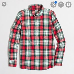 J. Crew Plaid Pullover Flannel